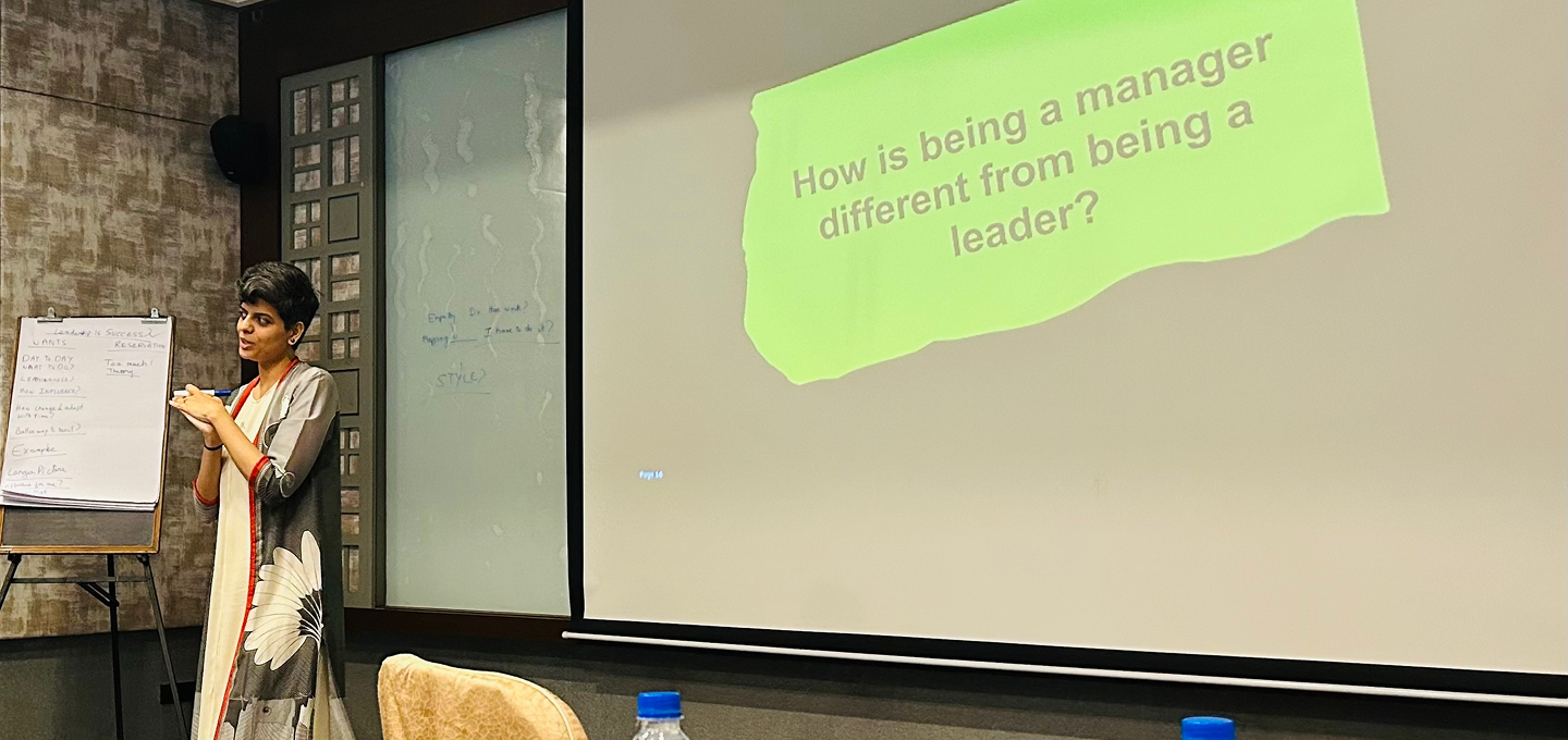 Soumiya Tewari conducting a workshop